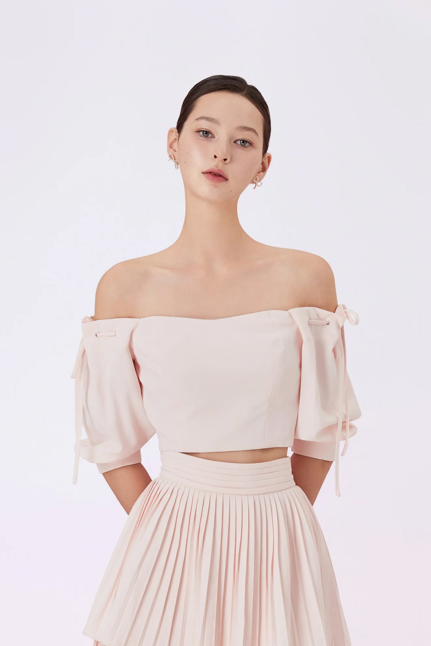 Gerusha Pink Off Shoulder Top