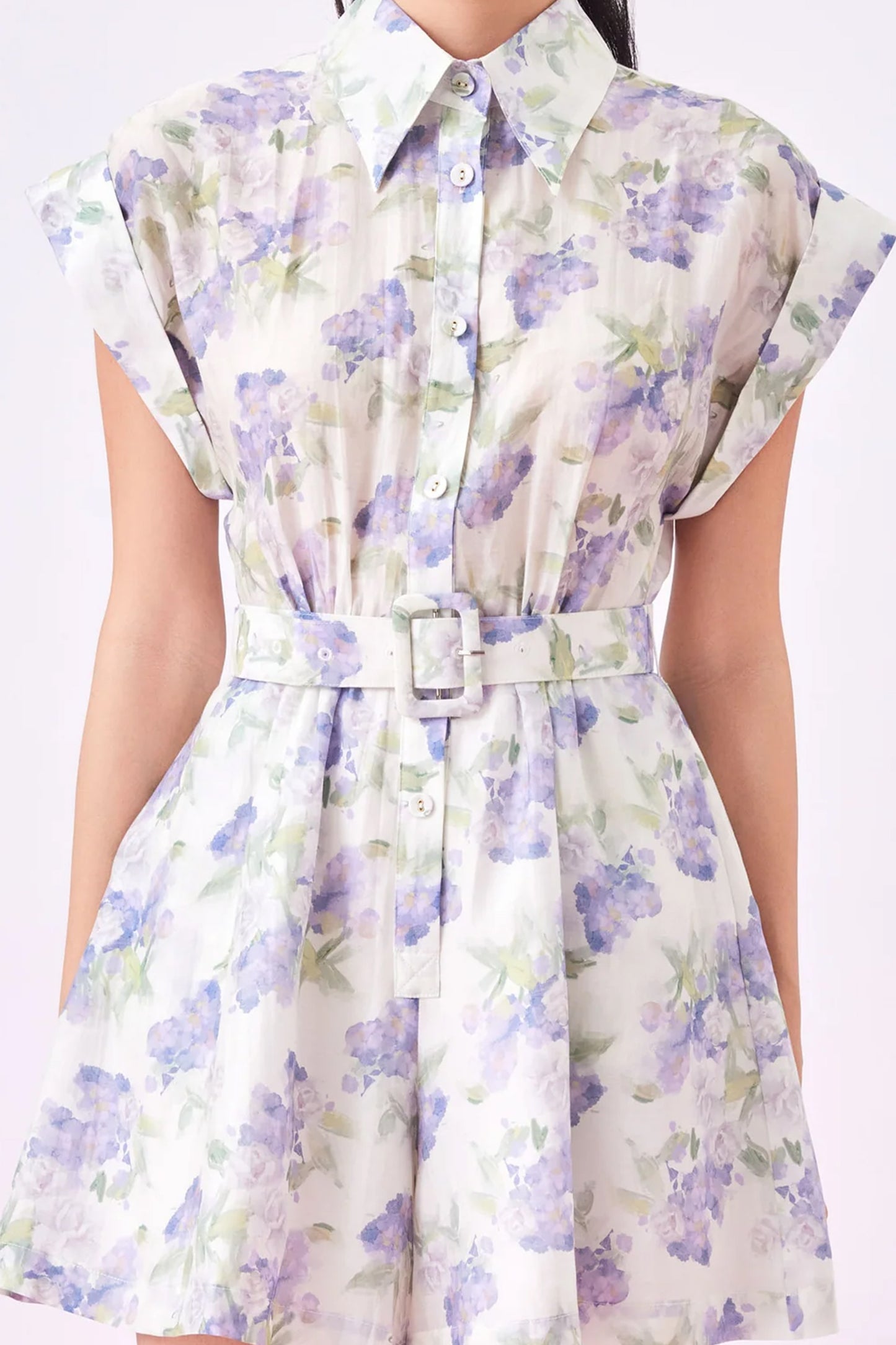 Gwyn Purple Floral Print Playsuit