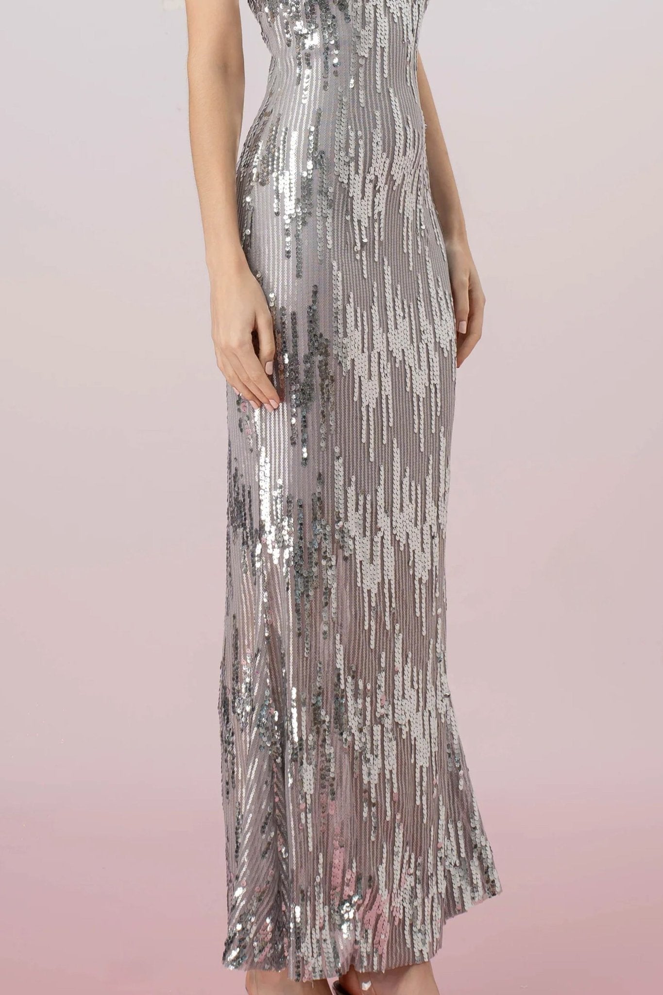 Jacketta Silver Sequin Strap Dress - Nimisski