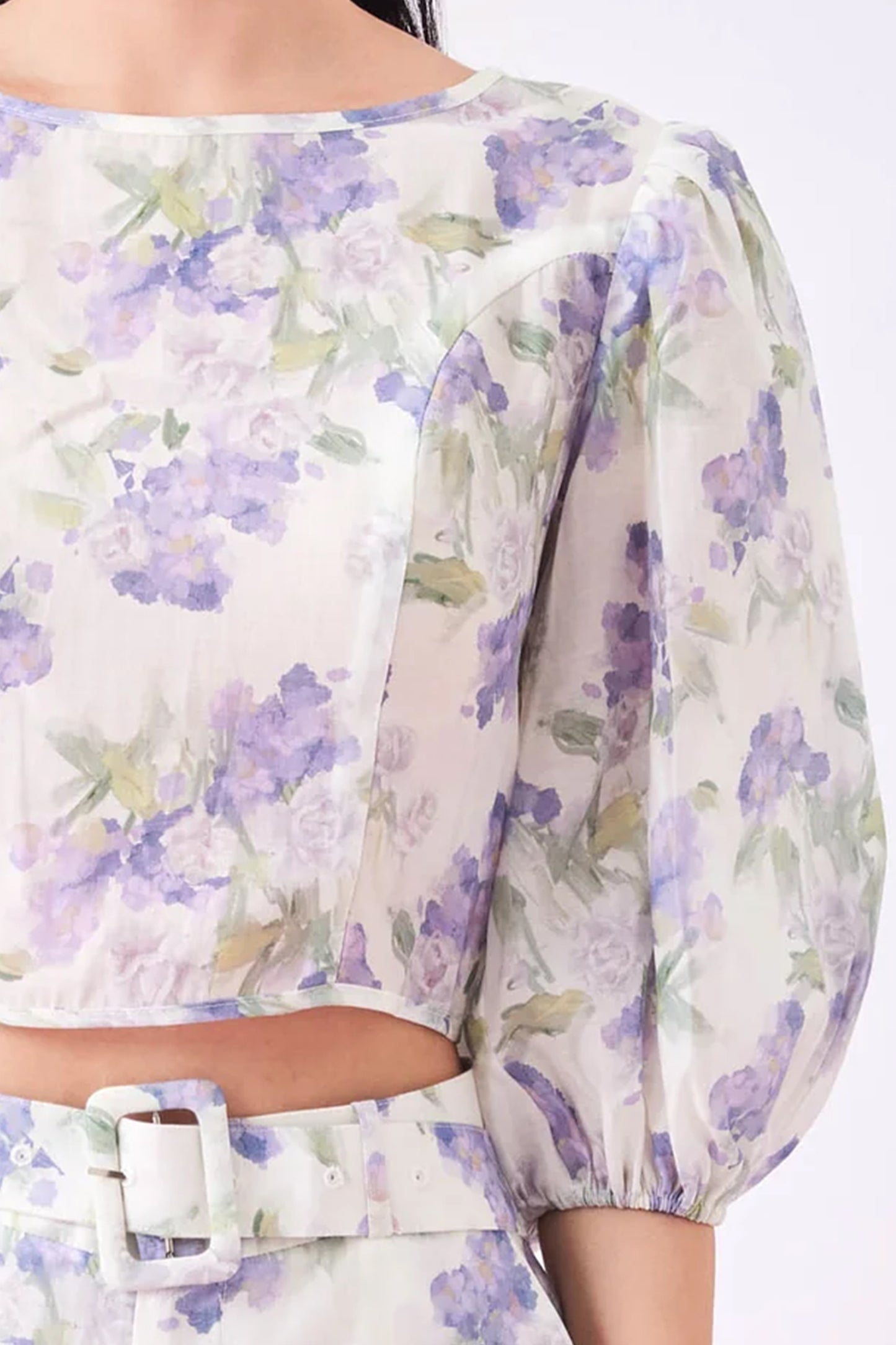 Gracey Purple Floral Prints Top