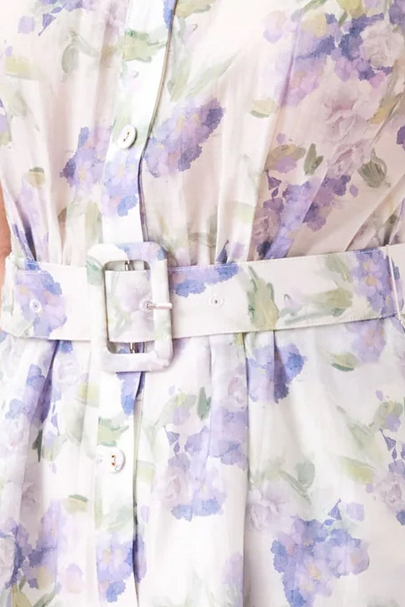 Gwyn Purple Floral Print Playsuit - Nimisski