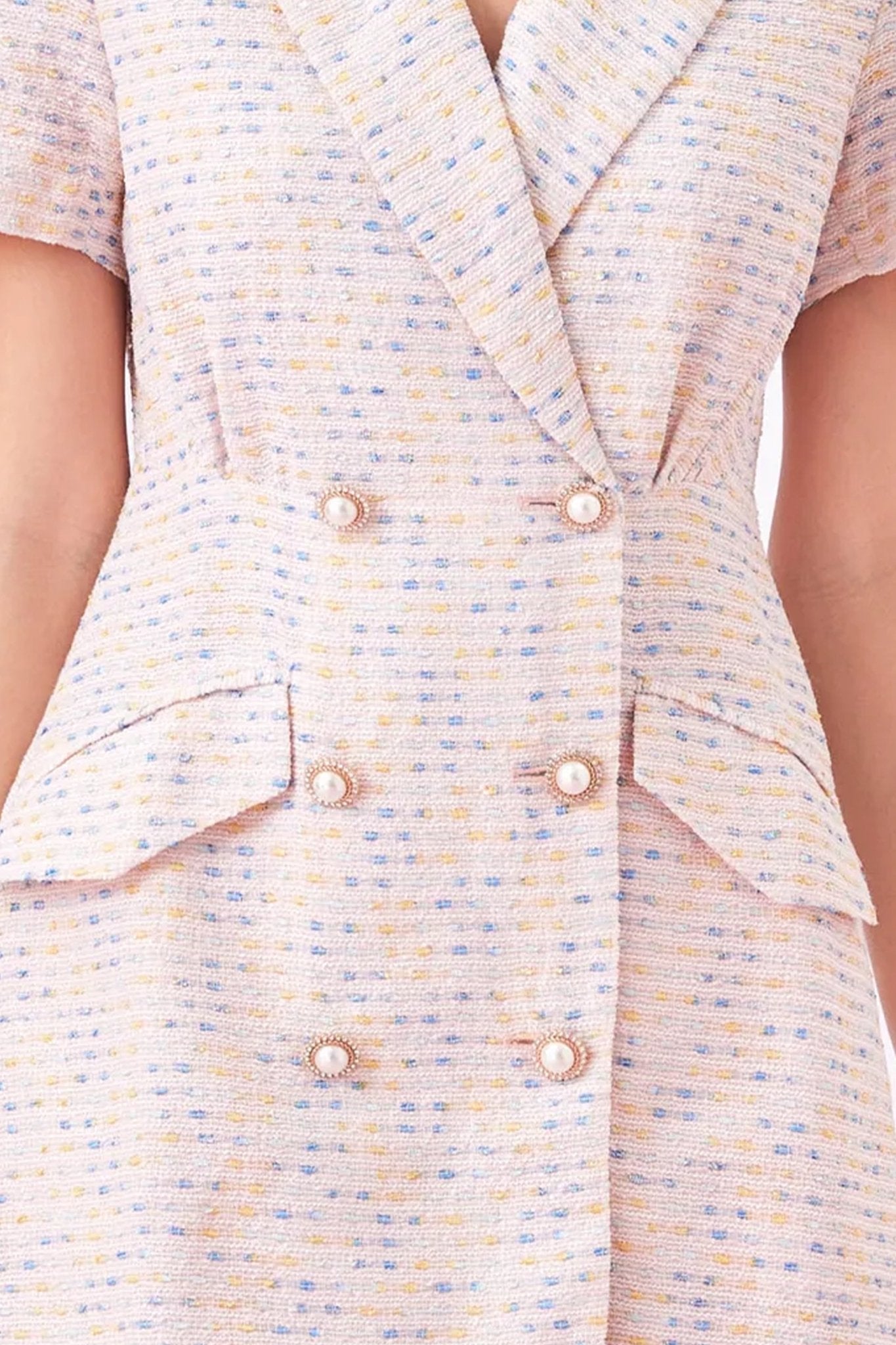 Gabryelle Pink Tweed Dress - Nimisski