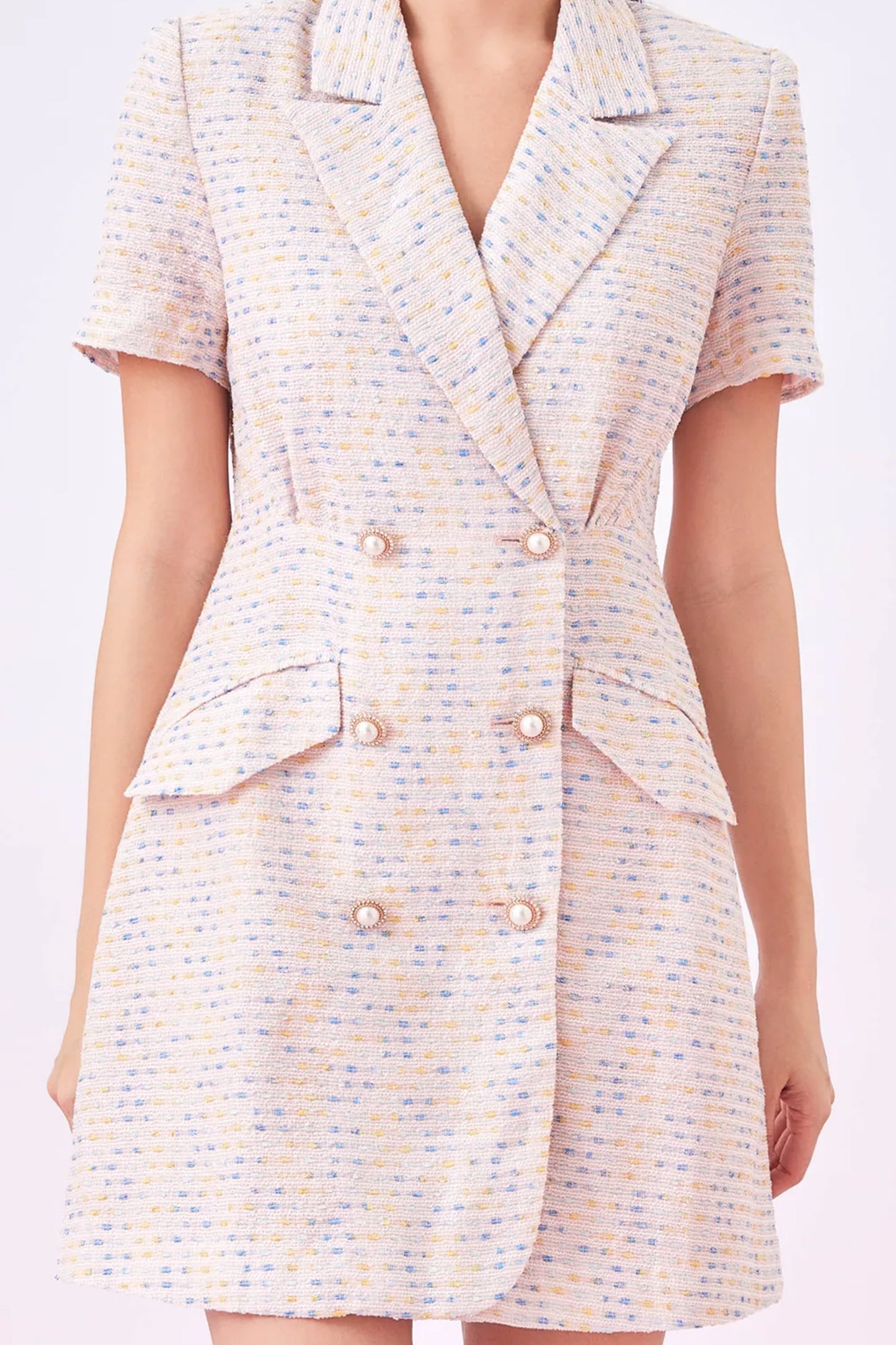 Gabryelle Pink Tweed Dress