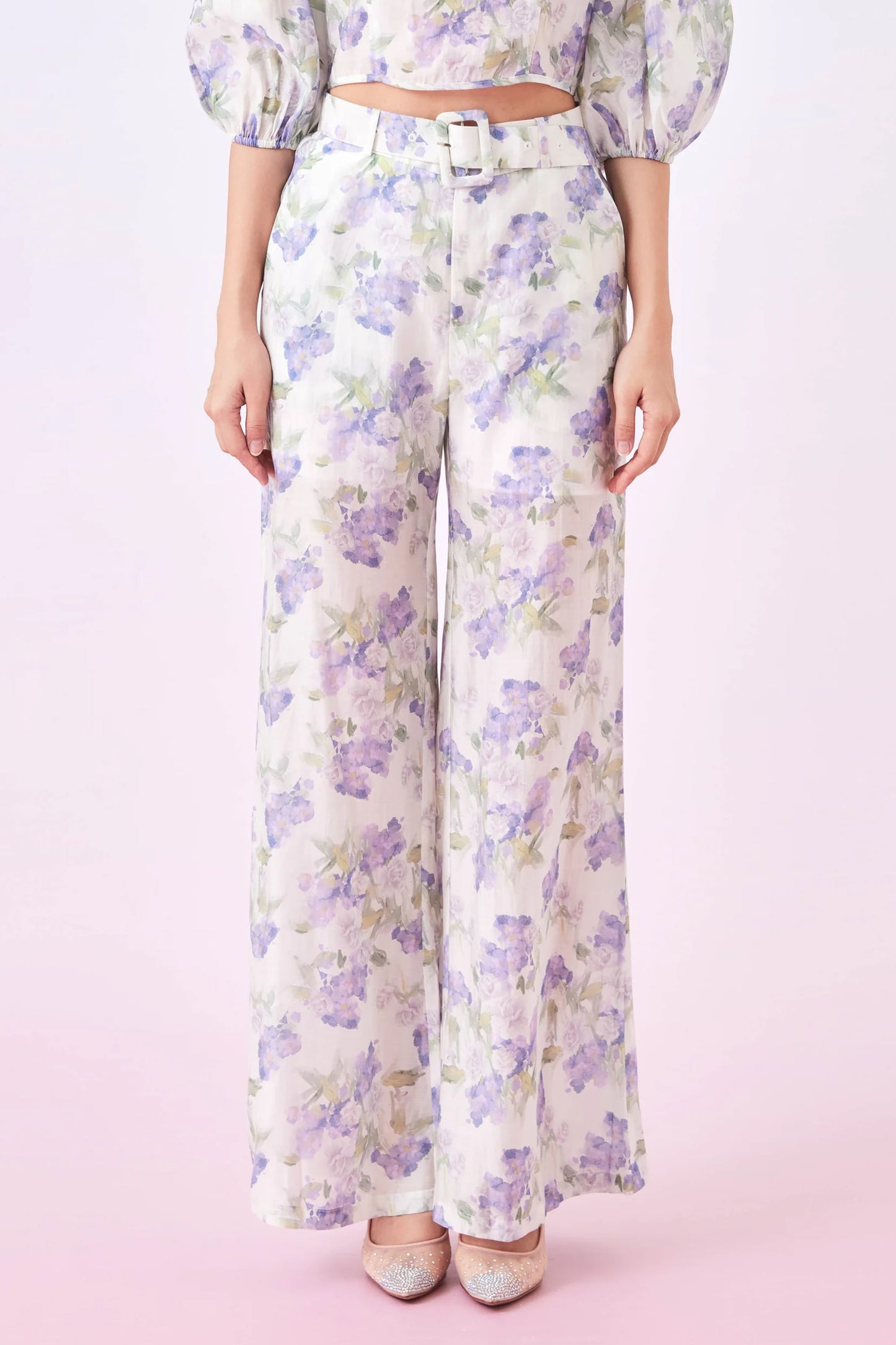 Gracey Purple Floral Prints Pants