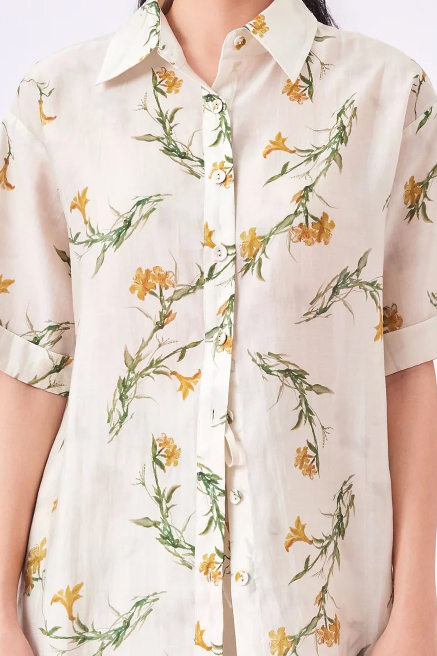 Geiliya Yellow Floral Print Top