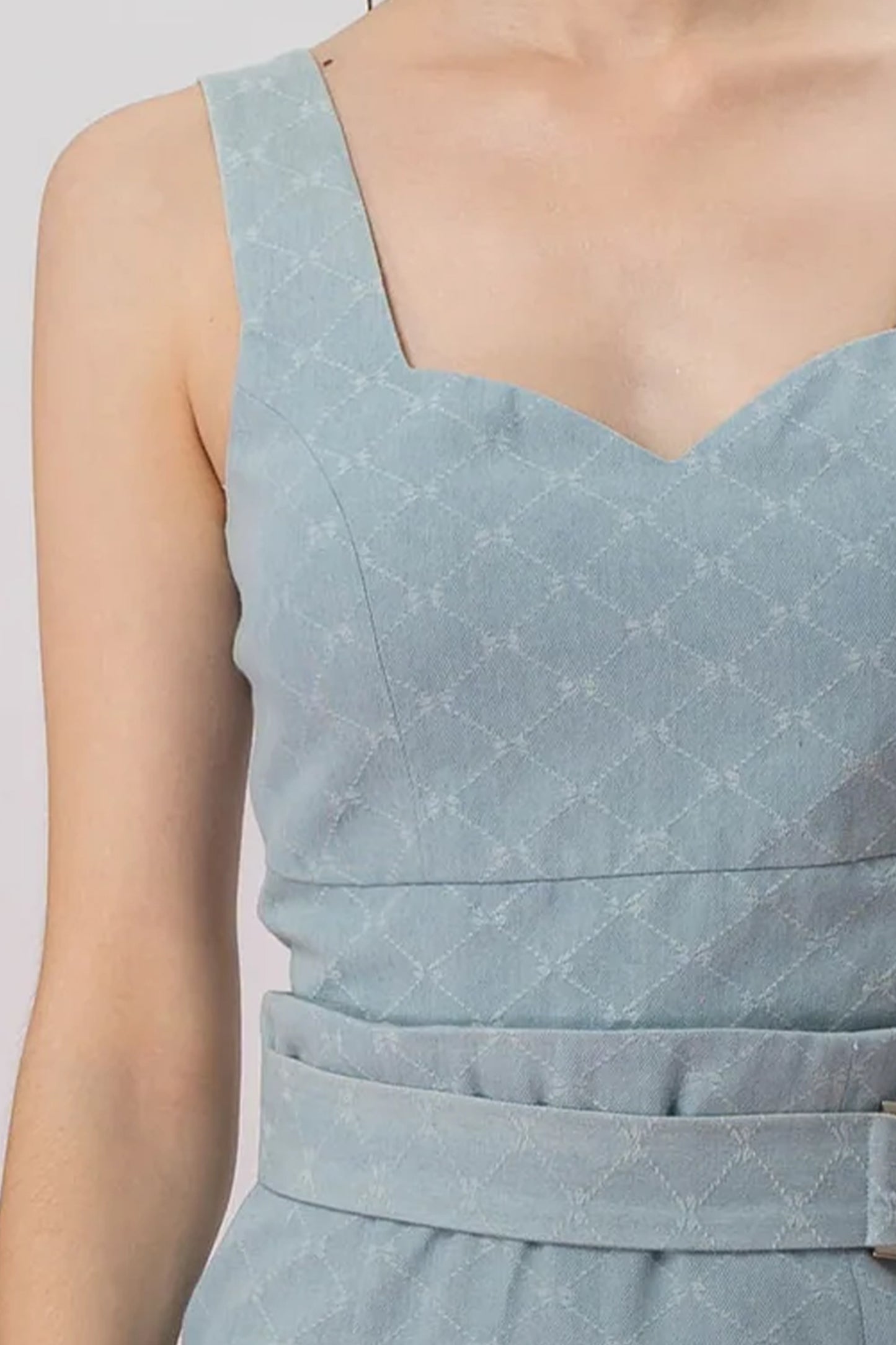Jacalyn Blue Denim Strap Top