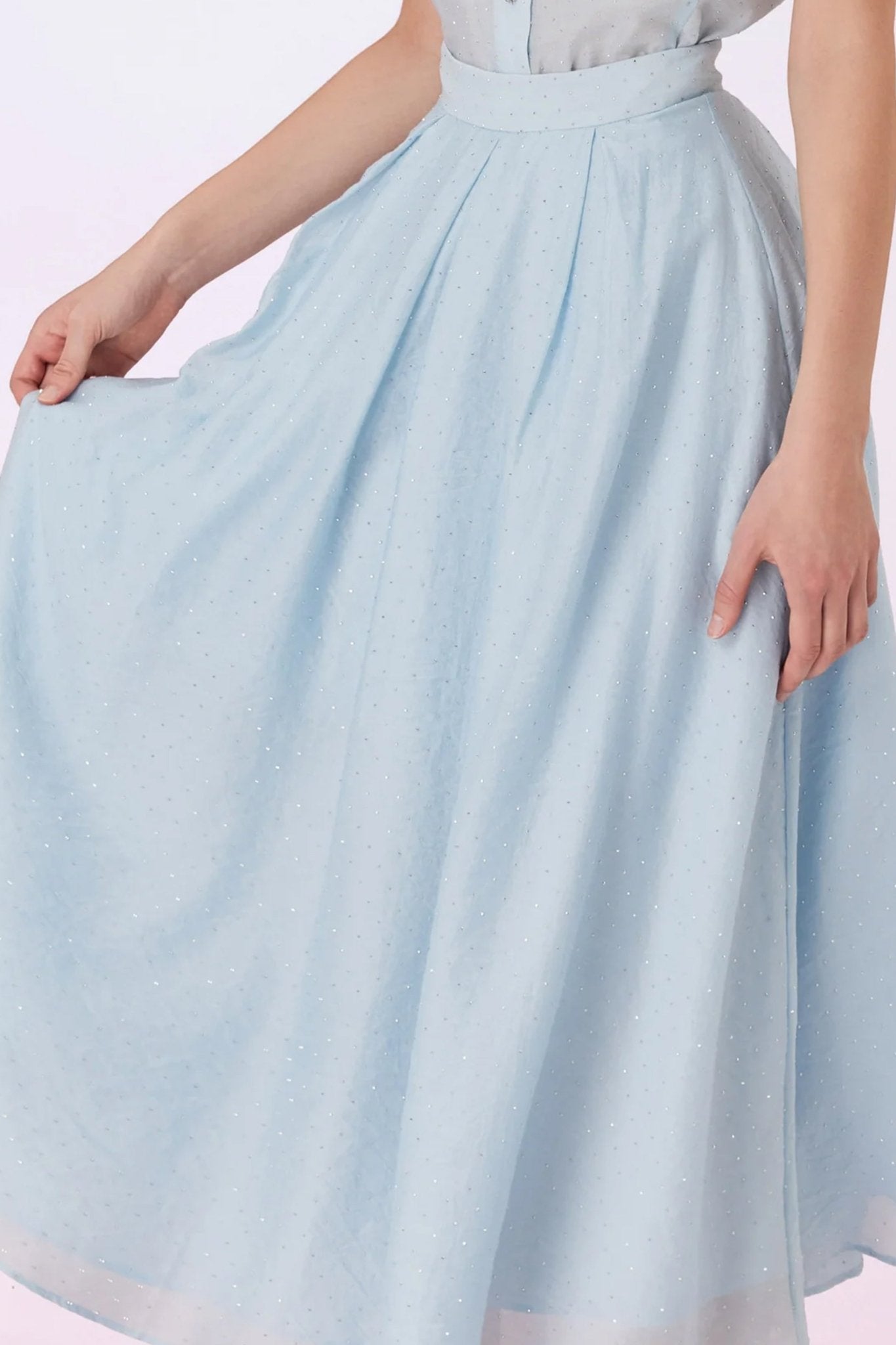 Garlande Blue Twinkle A - Line Skirt - Nimisski