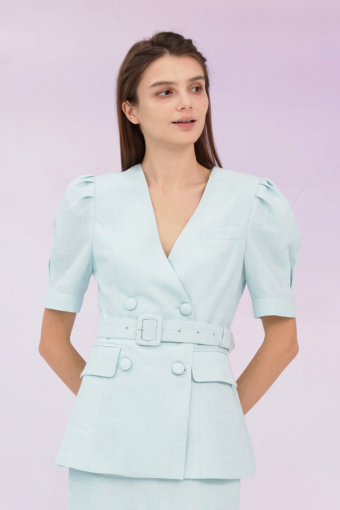 Gladis Mint Tweed Jacket