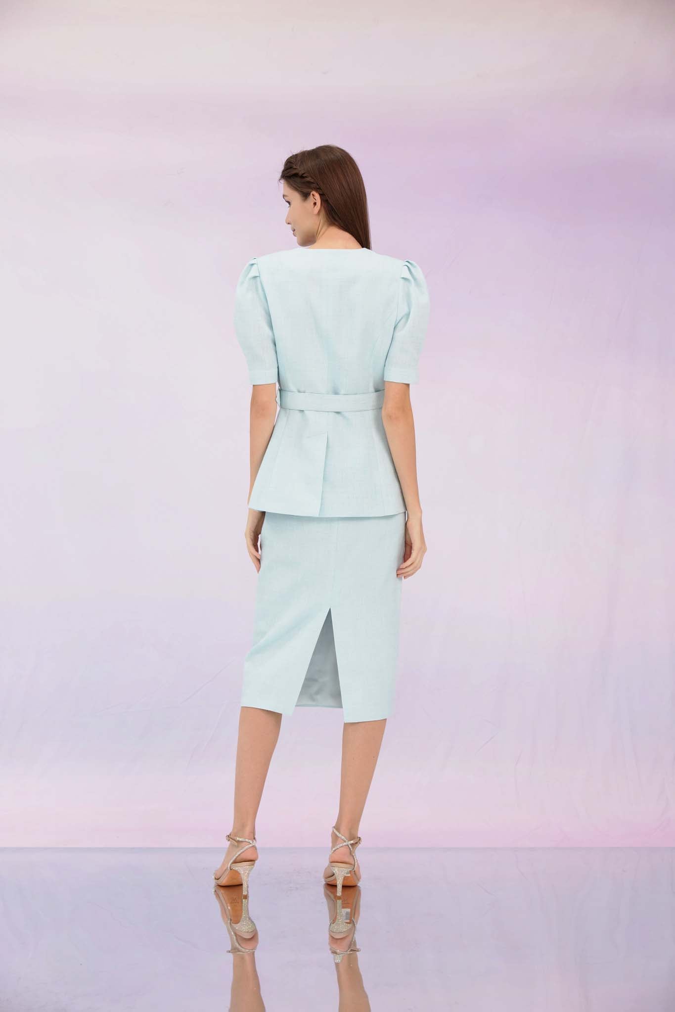 Gladis Mint Tweed Jacket