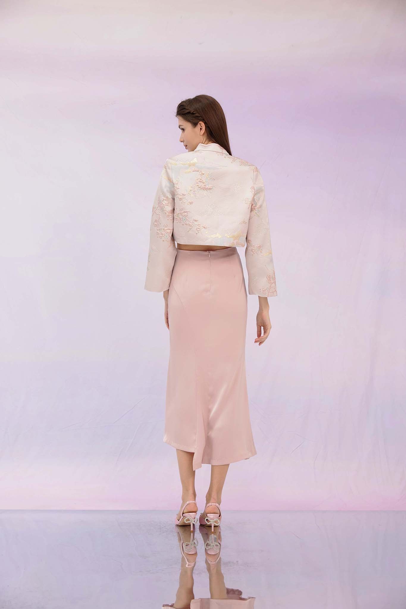 Ginelle Dusty Pink Midi Skirt