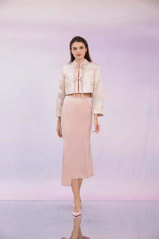 Ginelle Dusty Pink Midi Skirt