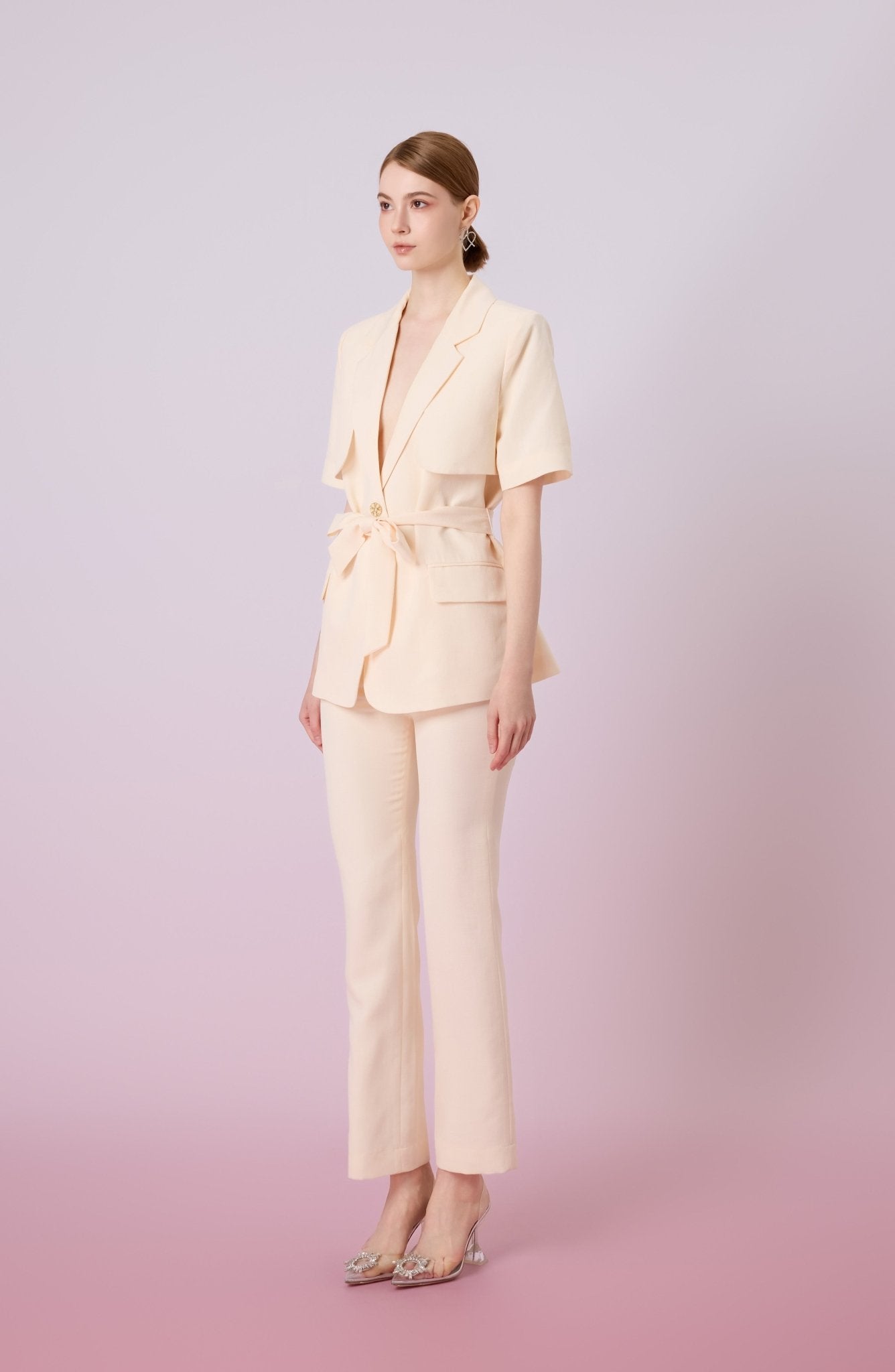 Gavrila Cream Straight Pants - Nimisski