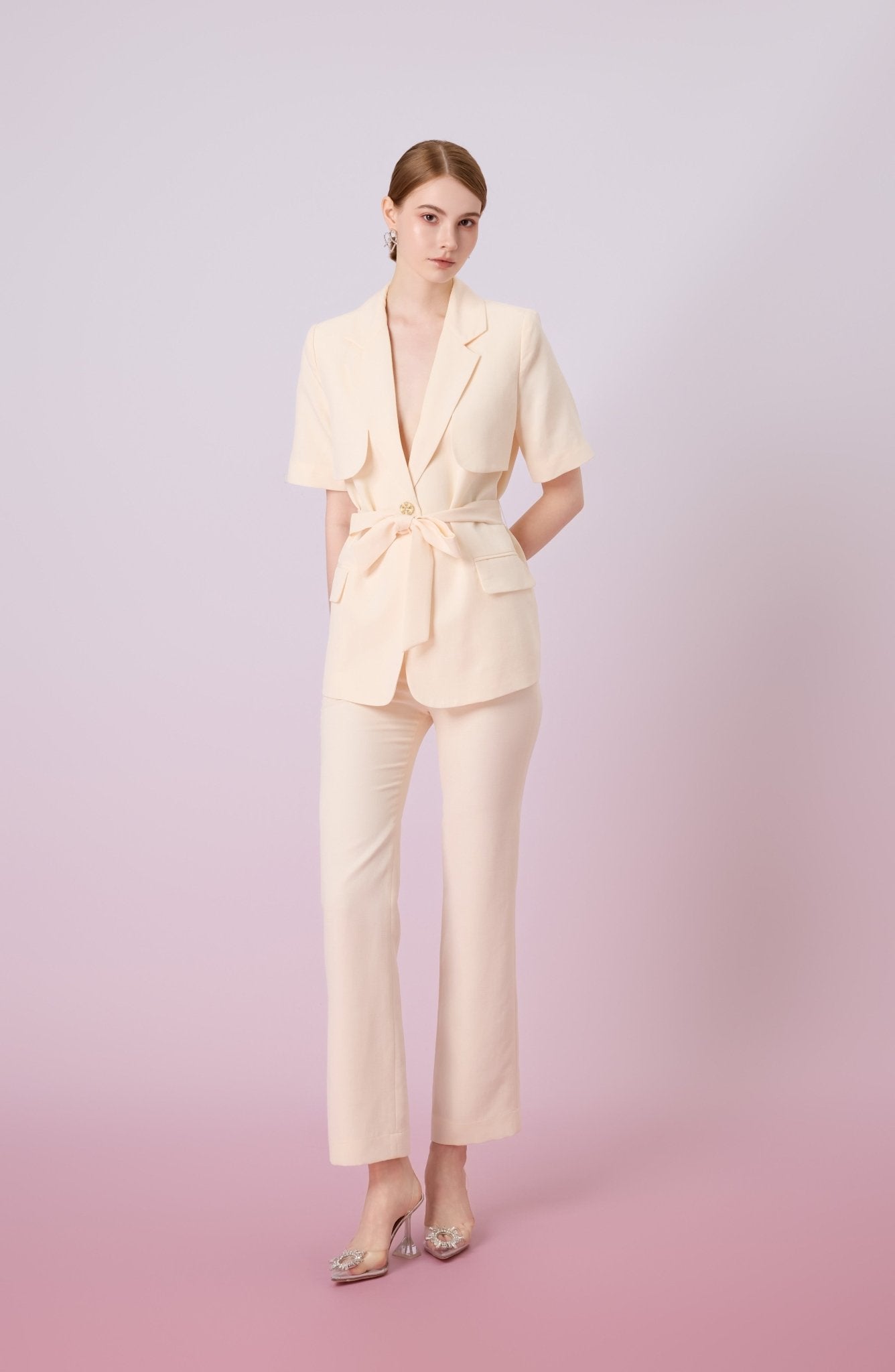 Gavrila Cream Oversize Blazer - Nimisski