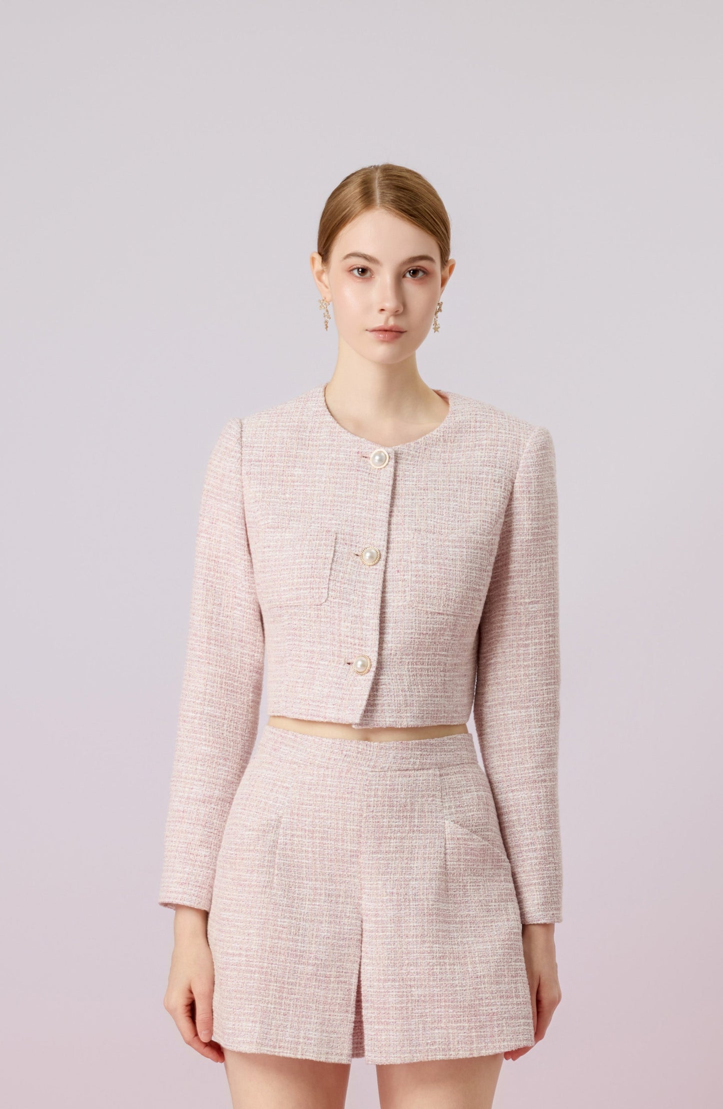Gillianna Rosy Pink Tweed Jacket