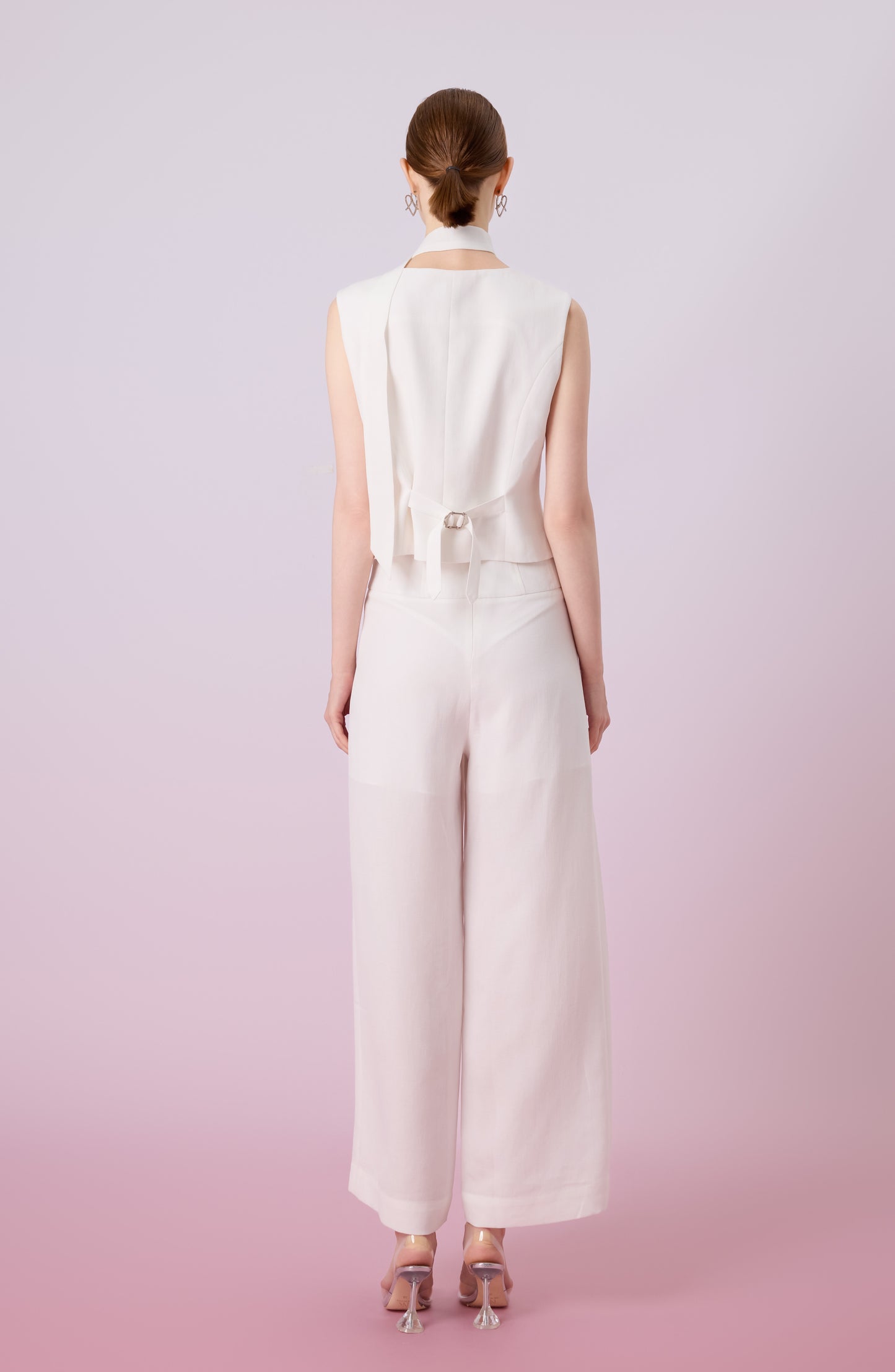 Janevra White Adjustable Back Vest