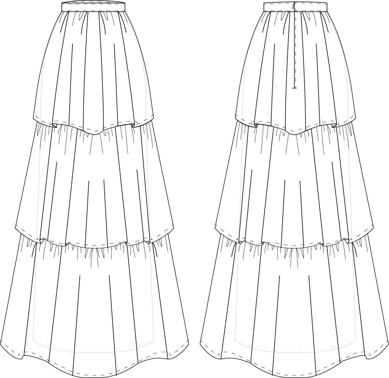 Joleigh Black Rose Lace Tier Skirt