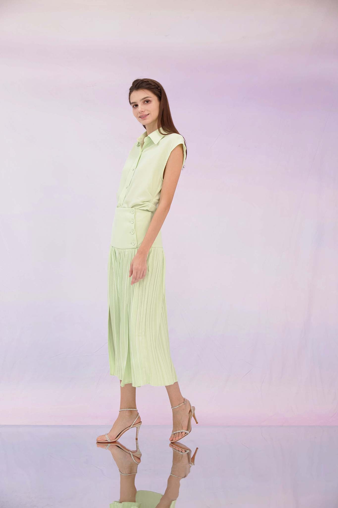 Georganne Green Sleeveless Top