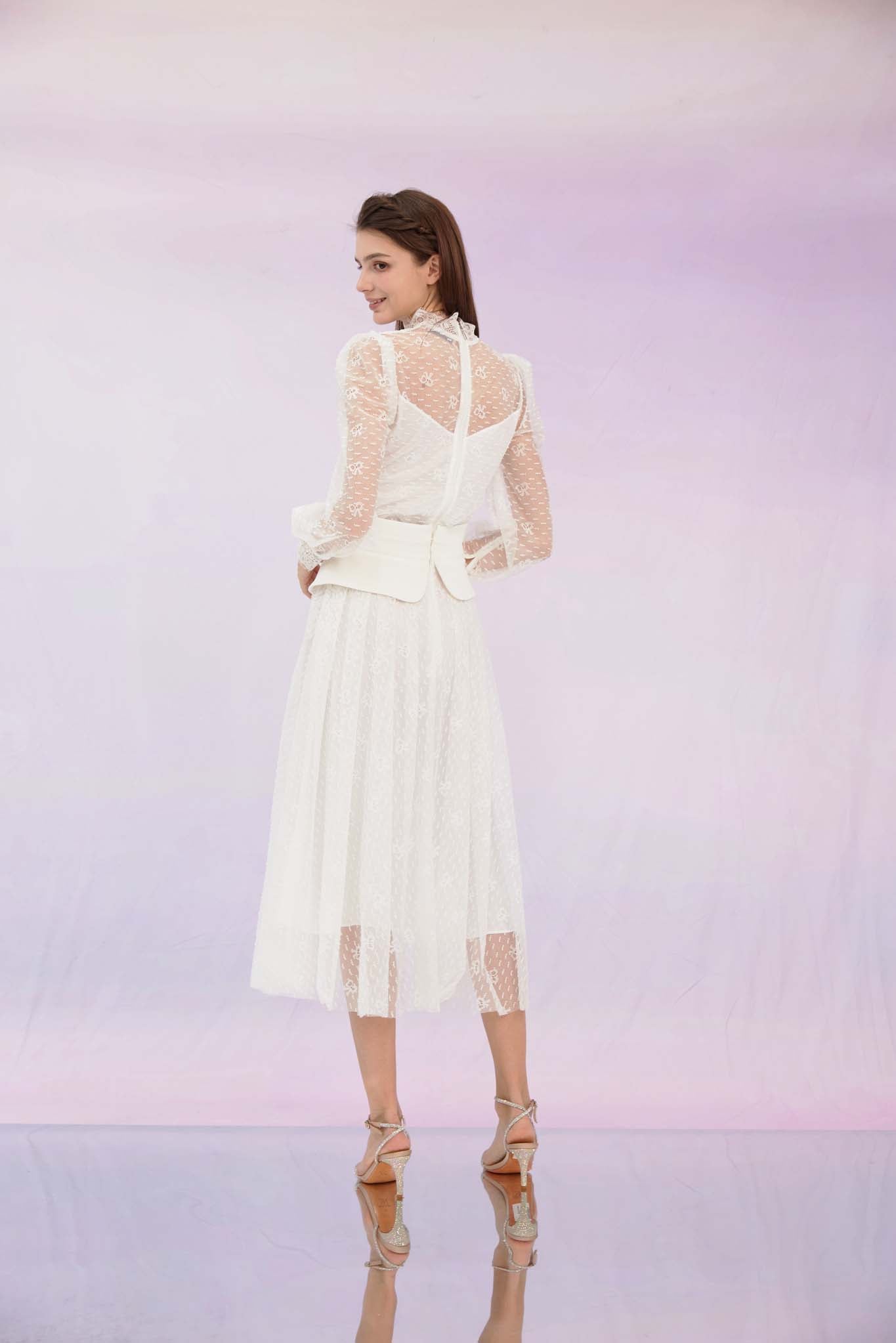 Ginnie White Lace Top