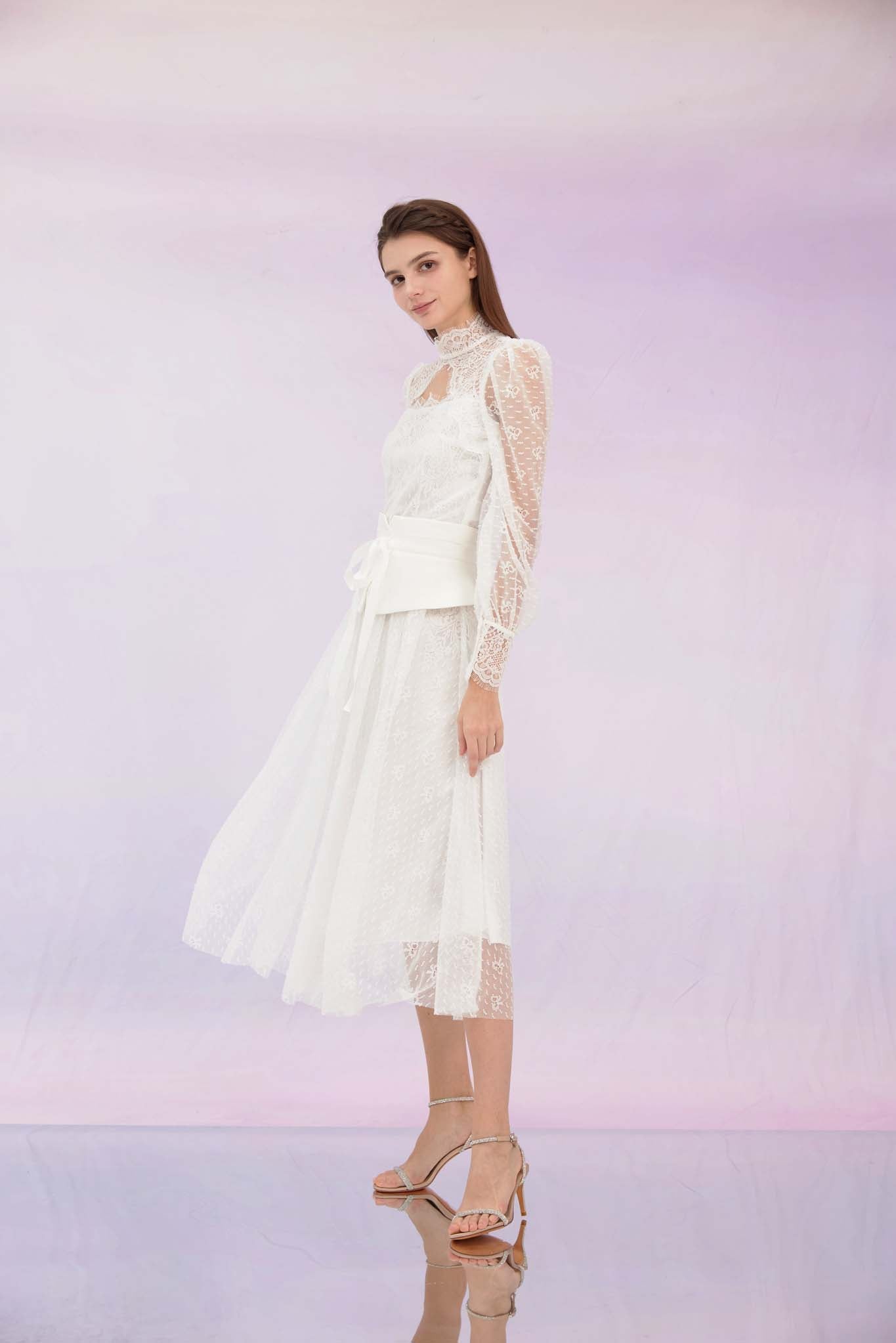 Ginnie White Lace Top