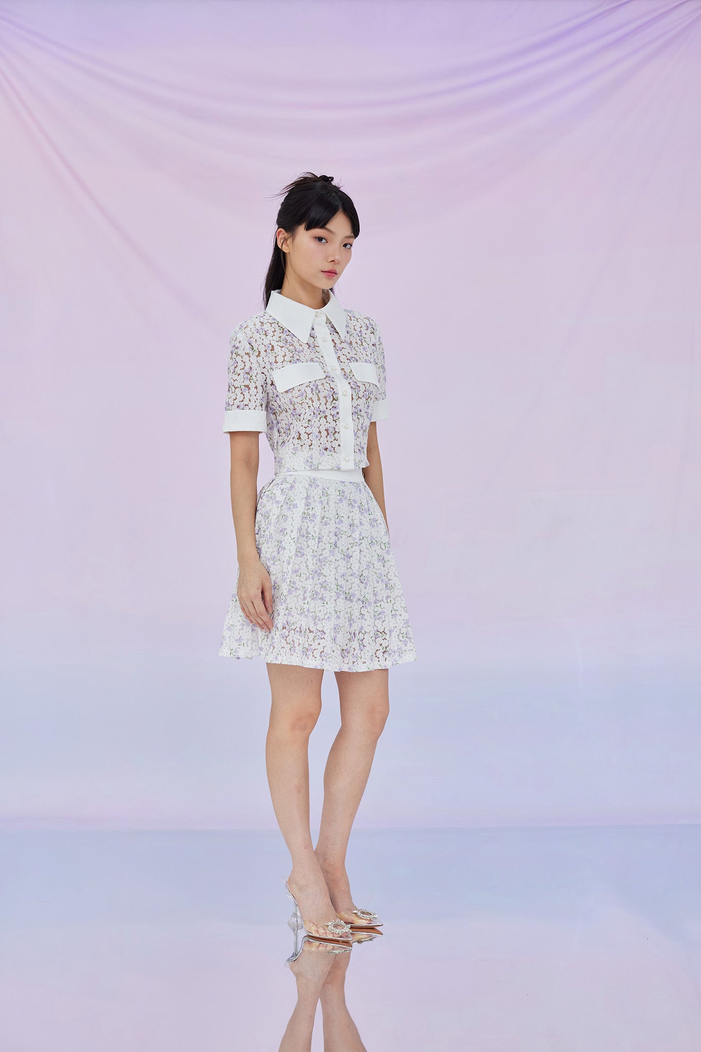 Geonna Lilac Floral Top