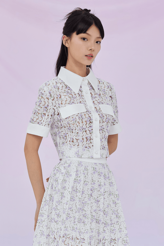 Geonna Lilac Floral Top - Nimisski