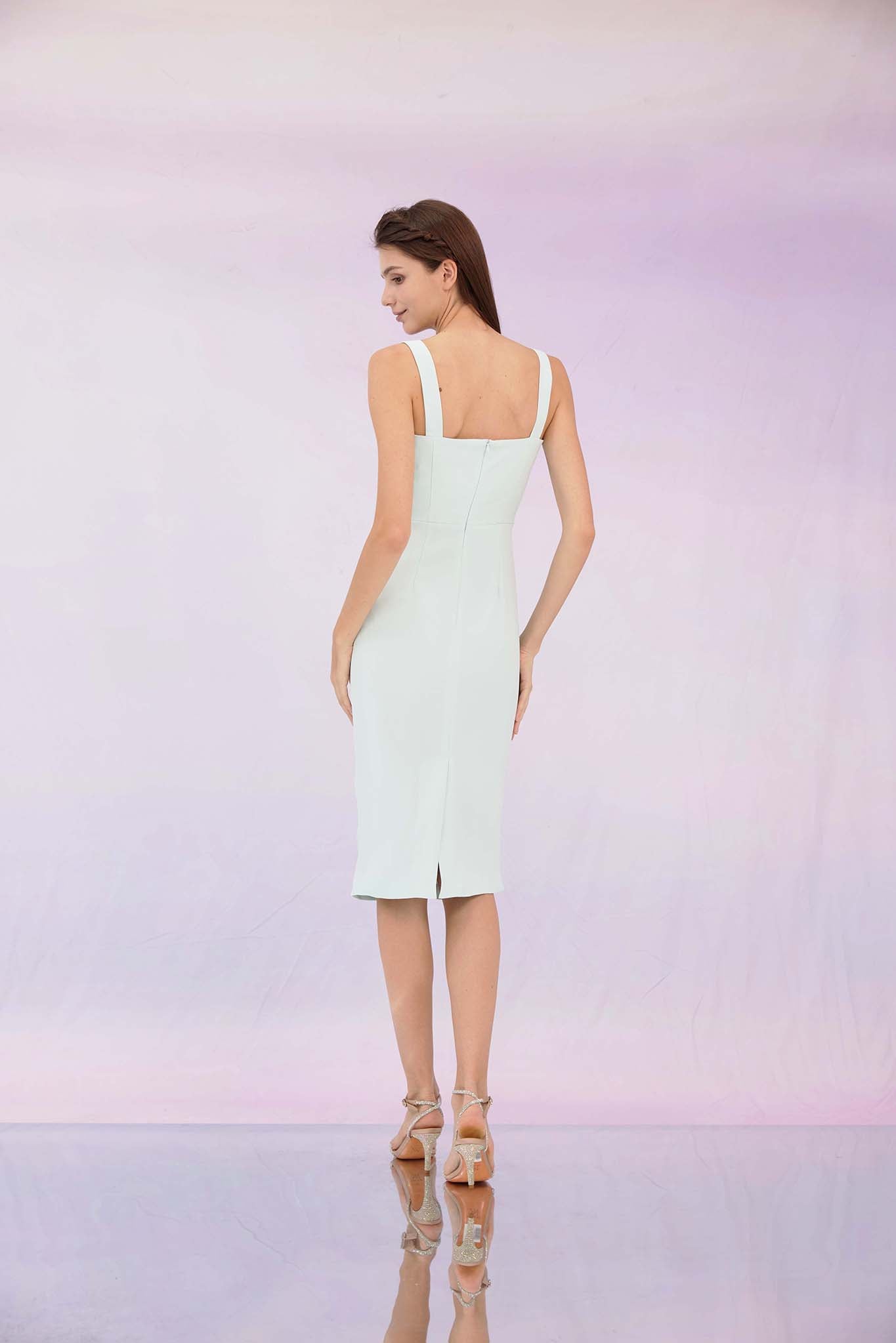 Gillan Mint Ruched Dress