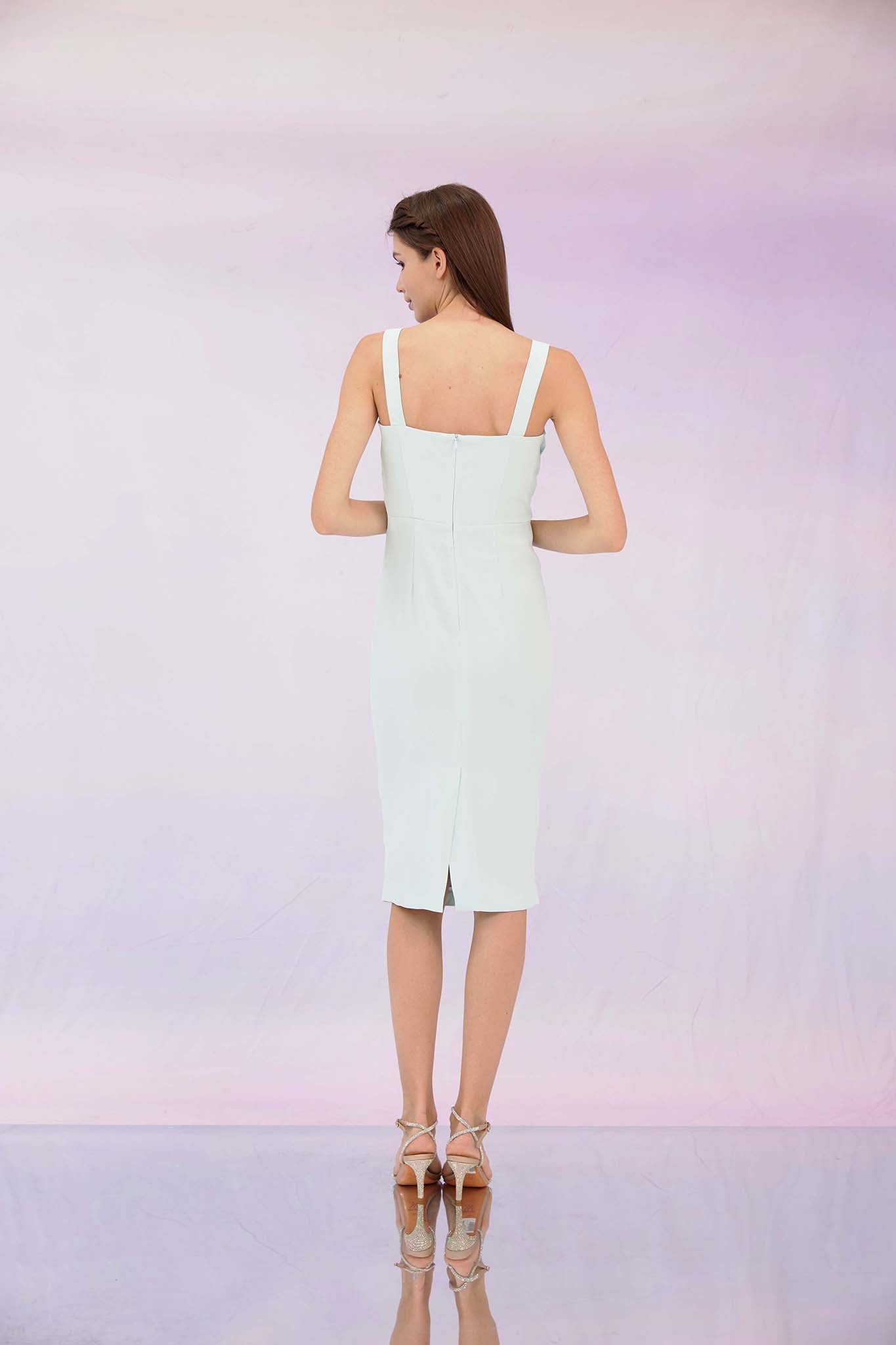 Gillan Mint Ruched Dress
