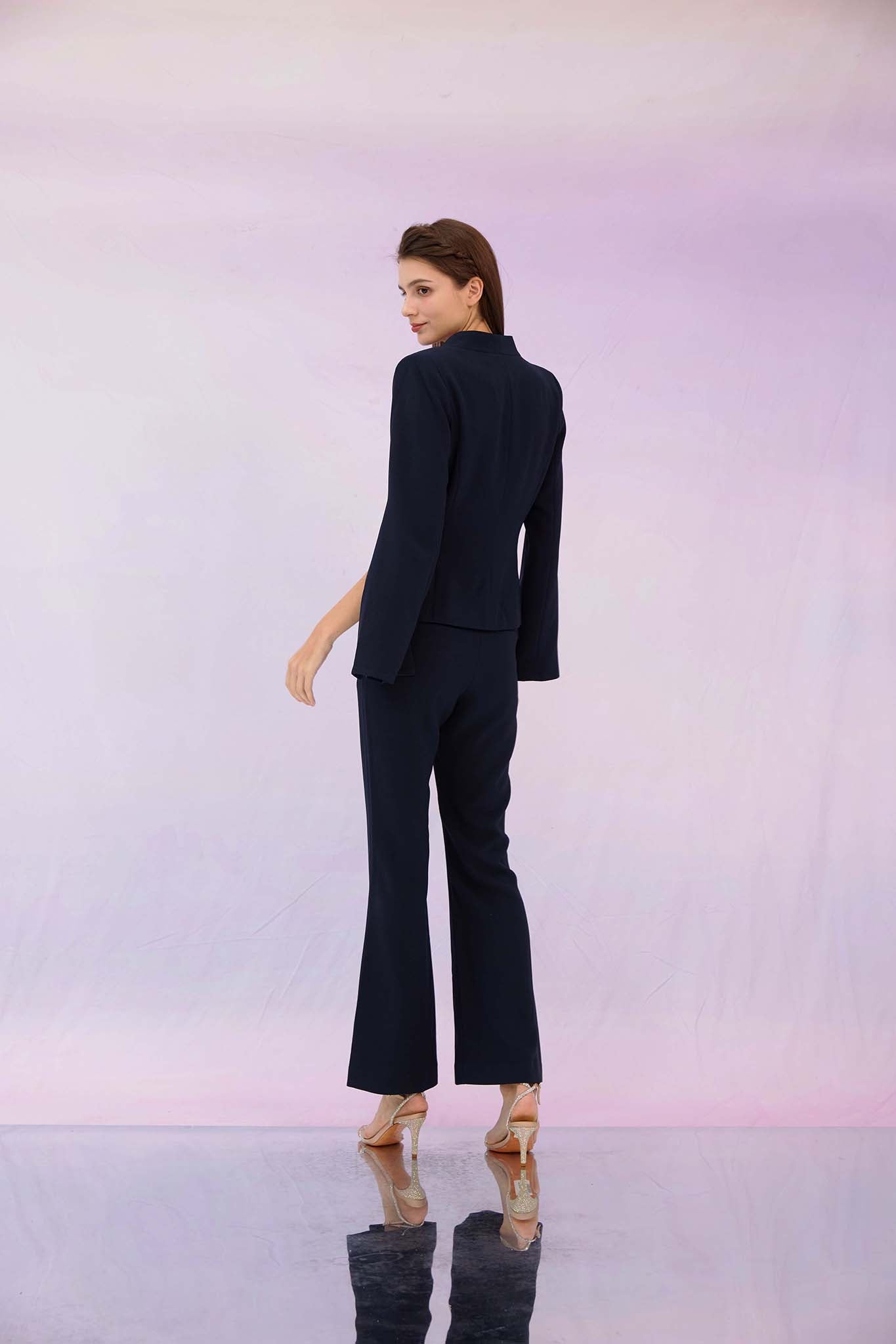 Glennda Navy Flare Pants