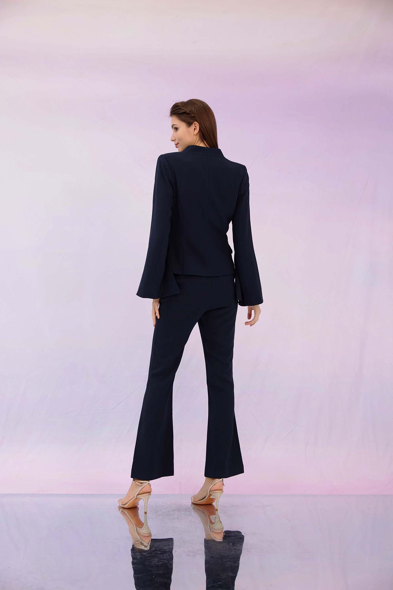 Glennda Navy Flare Pants