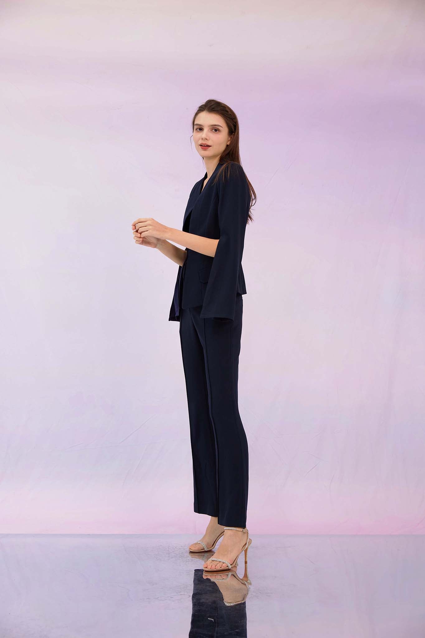 Glennda Navy Flare Pants