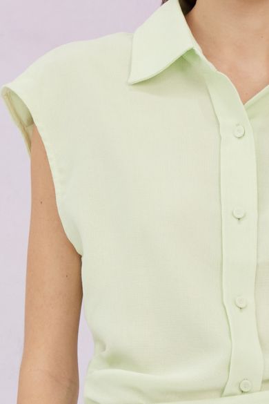 Georganne Green Sleeveless Top - Nimisski