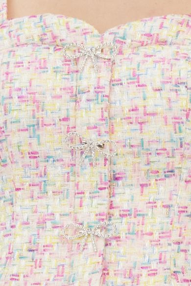 Glenice Multicolor Tweed Strap Top - Nimisski