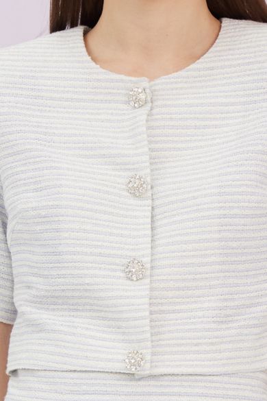 Gwynn Blue Striped Top - Nimisski