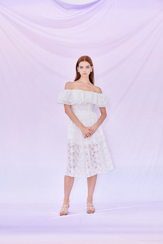 Fidella White Off Shoulder Top