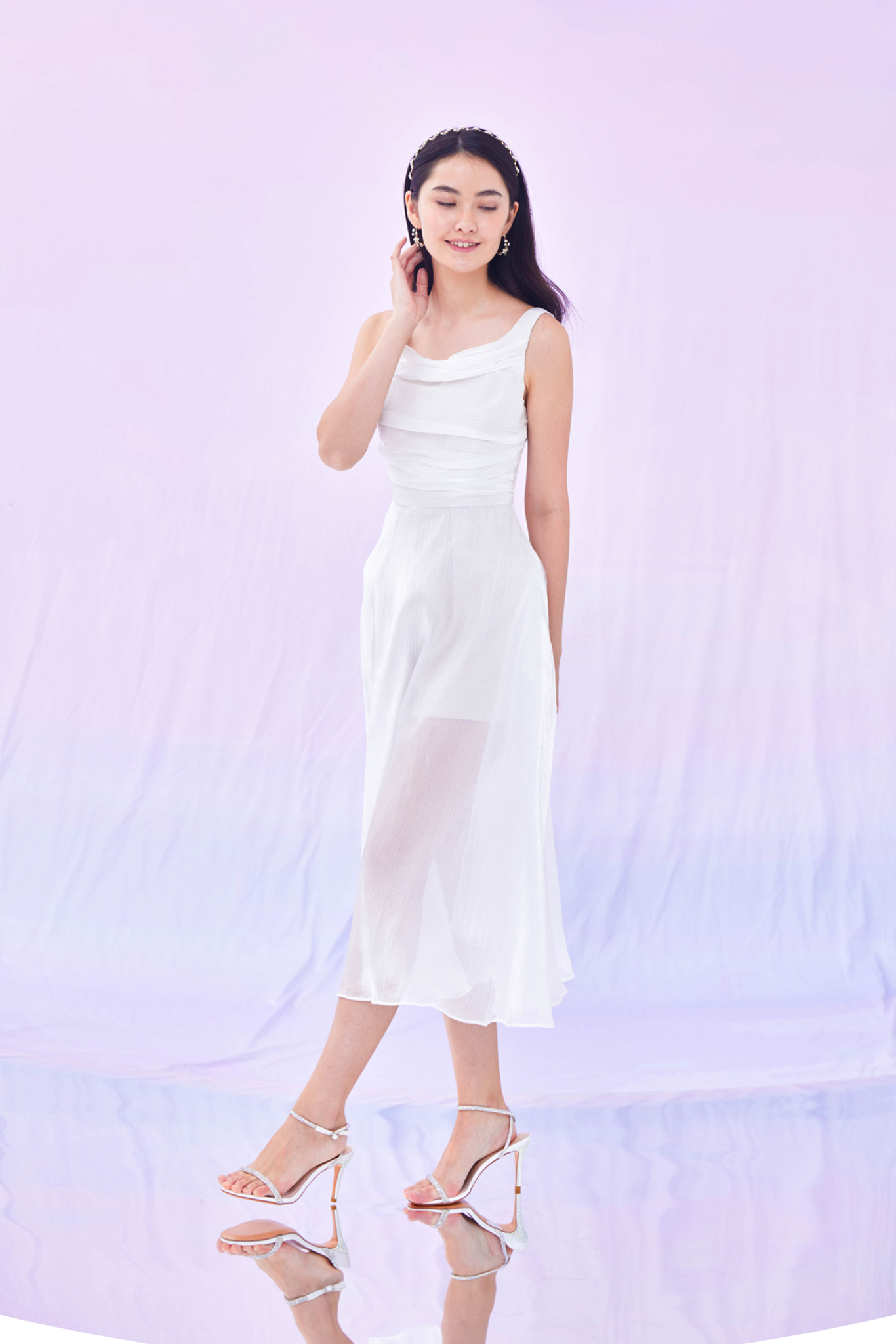 Farren White Organza Dress