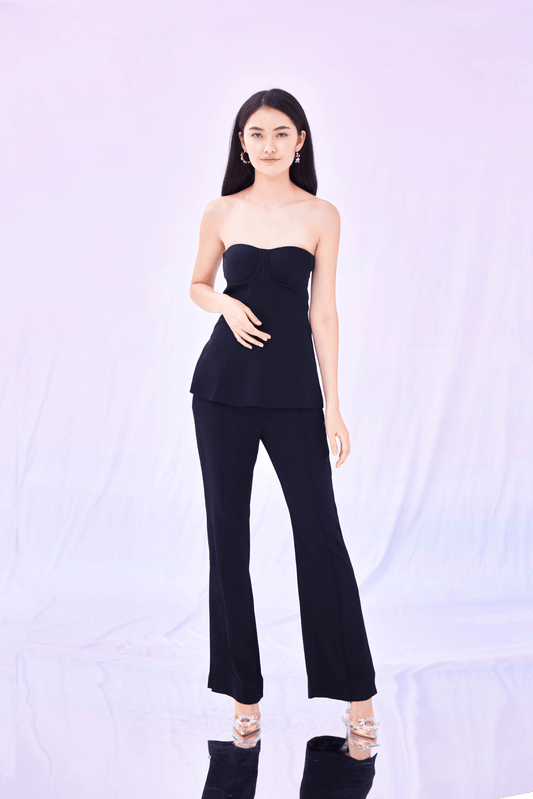 Freya Black Bustier Top - Nimisski