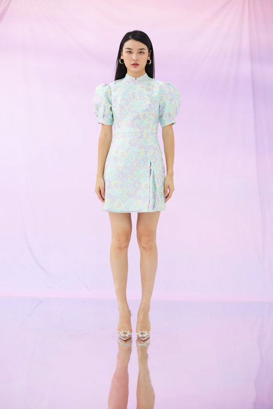 Hailee Cheongsam Purple Flower - Nimisski