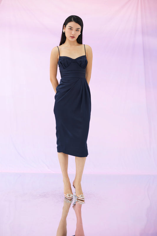 Georgina Navy Blue Long Dress
