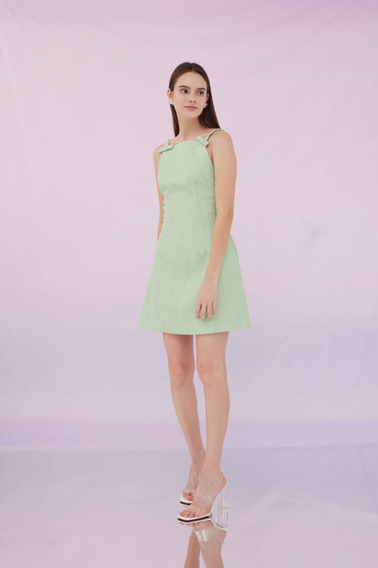 Gigi Green Tweed Dress - Nimisski