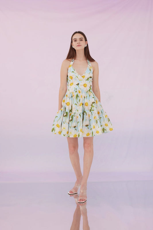 Glory Blue Daisy Dress - Nimisski