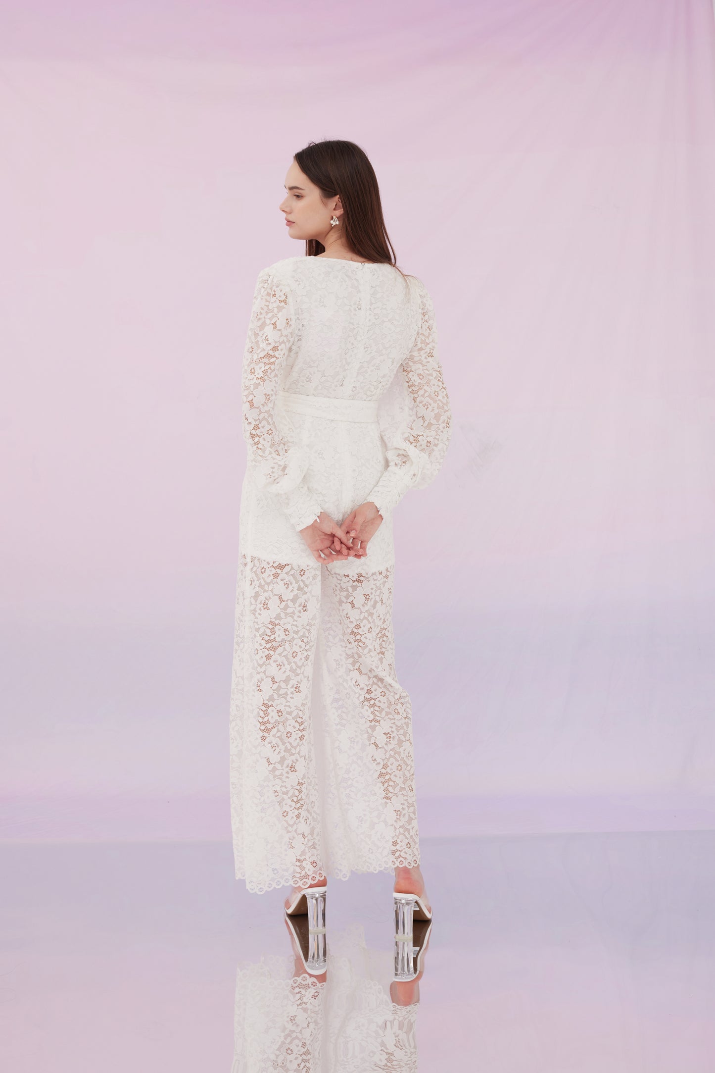 Florenz Lace Jumpsuit White