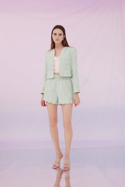 Grethe Blue Green Tweed Jacket