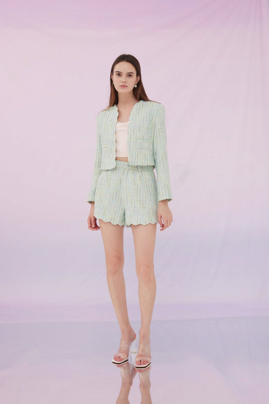 Grethe Blue Green Tweed Jacket - Nimisski