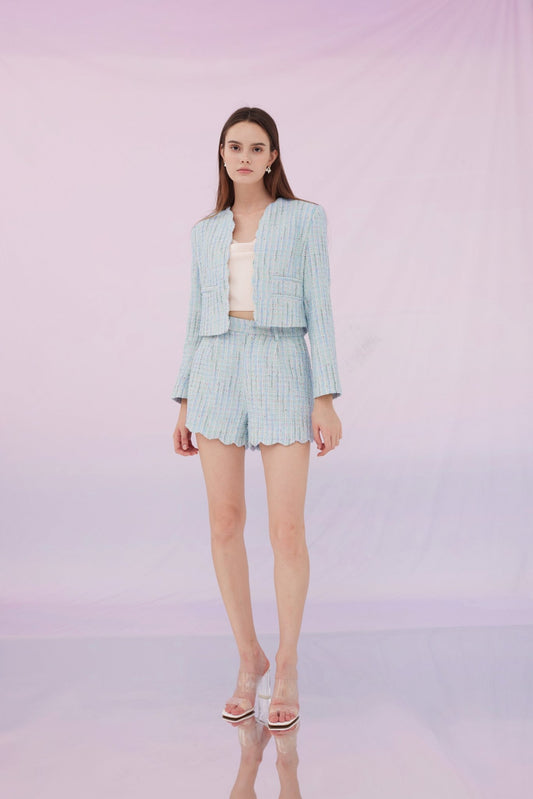 Grethe Multi Blue Tweed Jacket - Nimisski