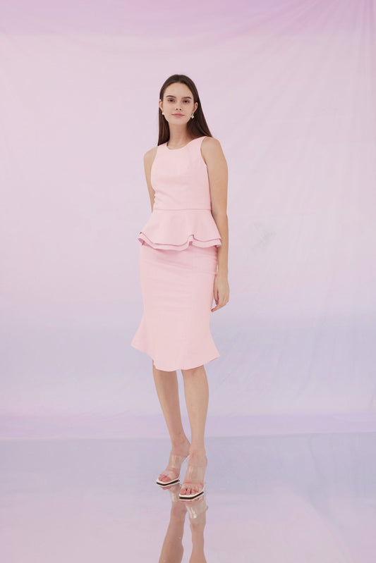 Frederika Pink Denim Skirt - Nimisski