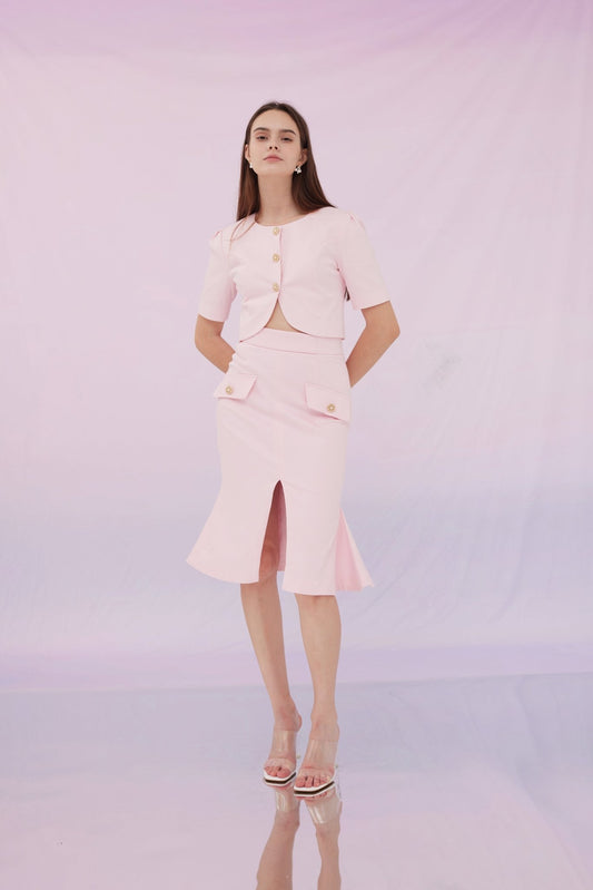 Gwin Skirt Pink Denim - Nimisski