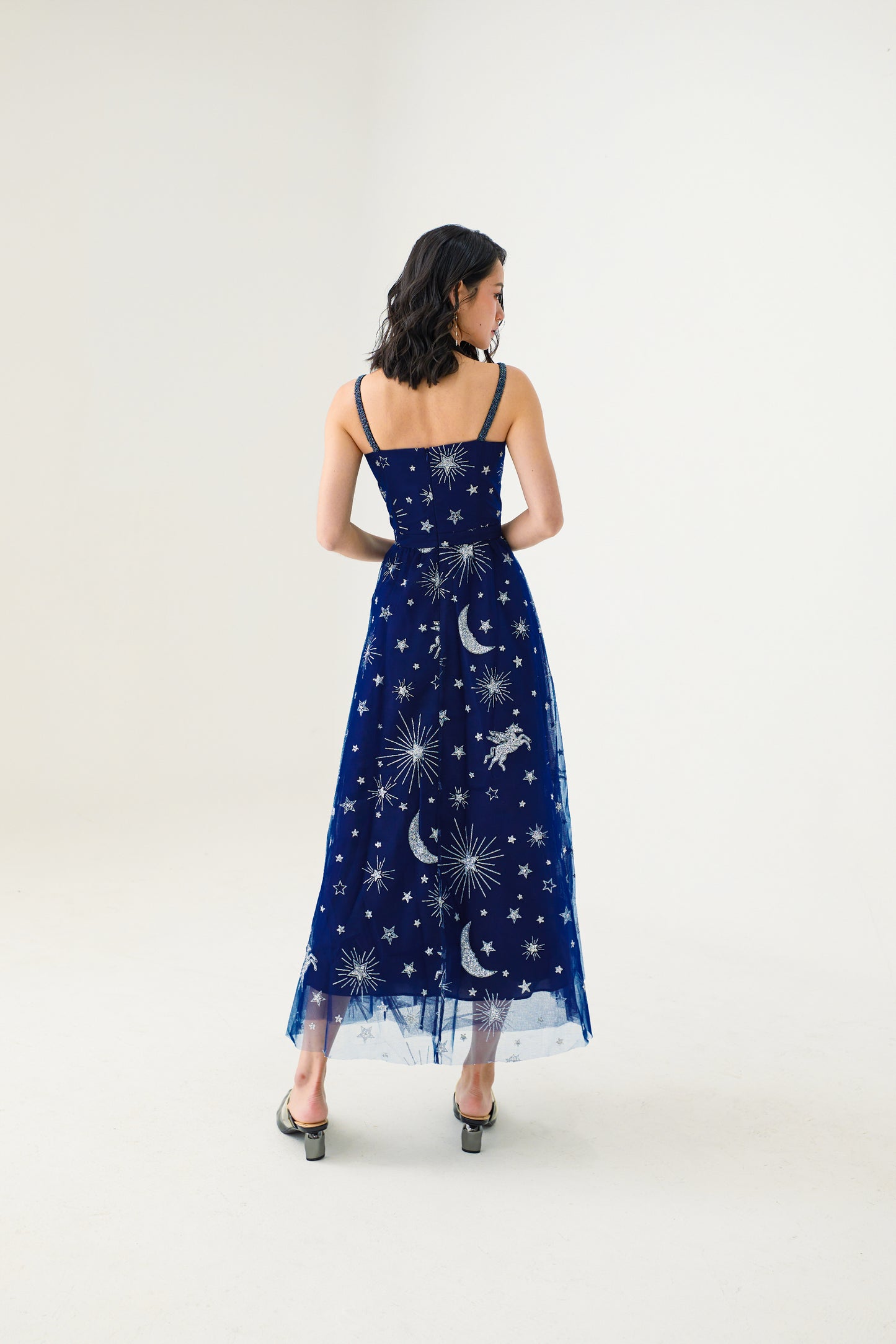 Evelina Glitter Evening Gown