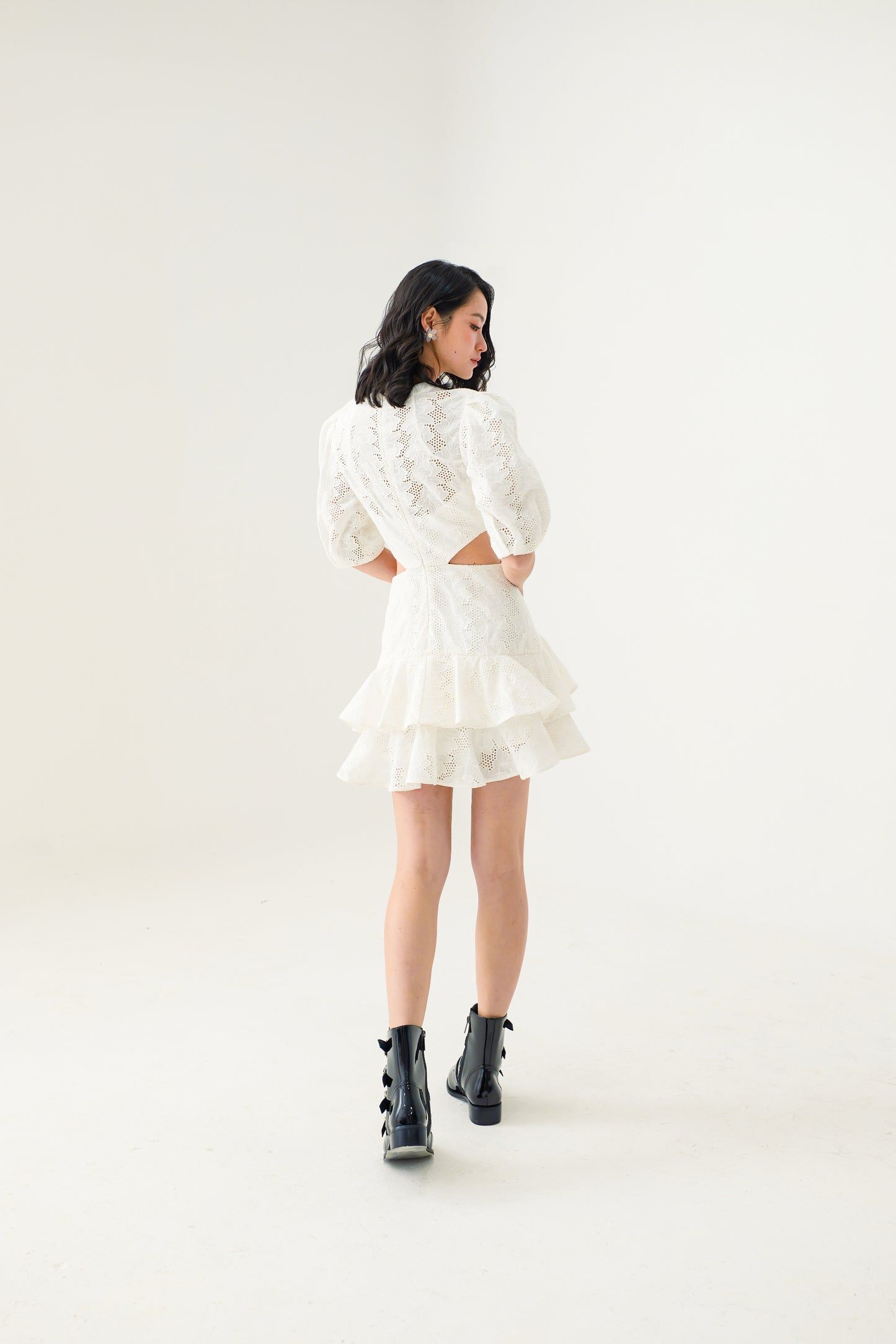 Emilie White Eyelet Dress