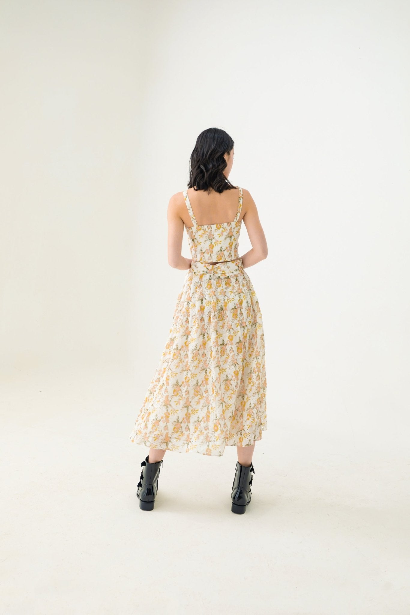 Ellia Floral Eyelets Skirt - Nimisski