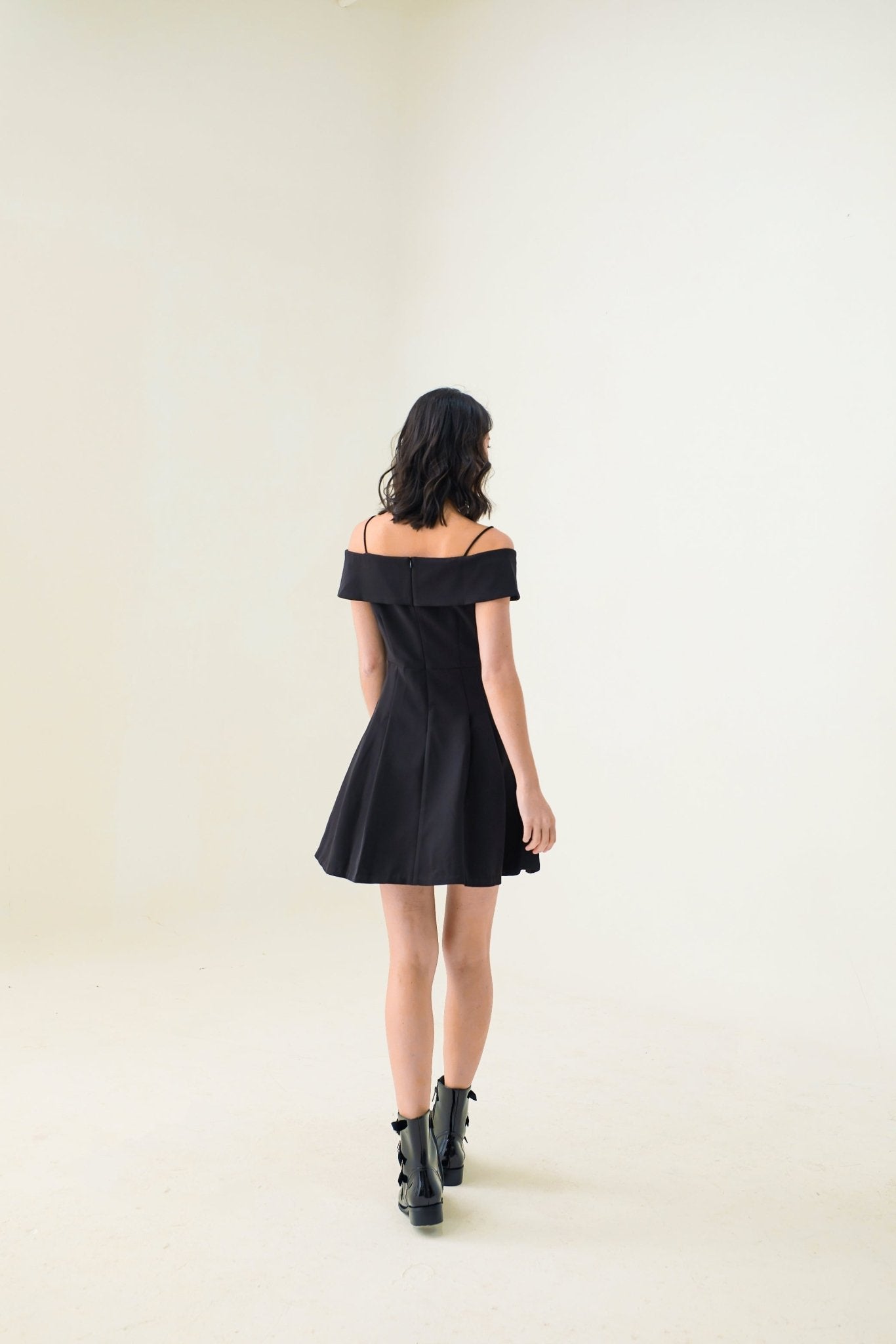 Eila Black Off - Shoulder Dress - Nimisski
